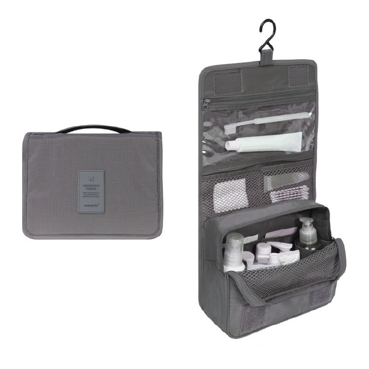 Wasserabweisende Kosmetiktasche mit Haken und Fächern für Reisen