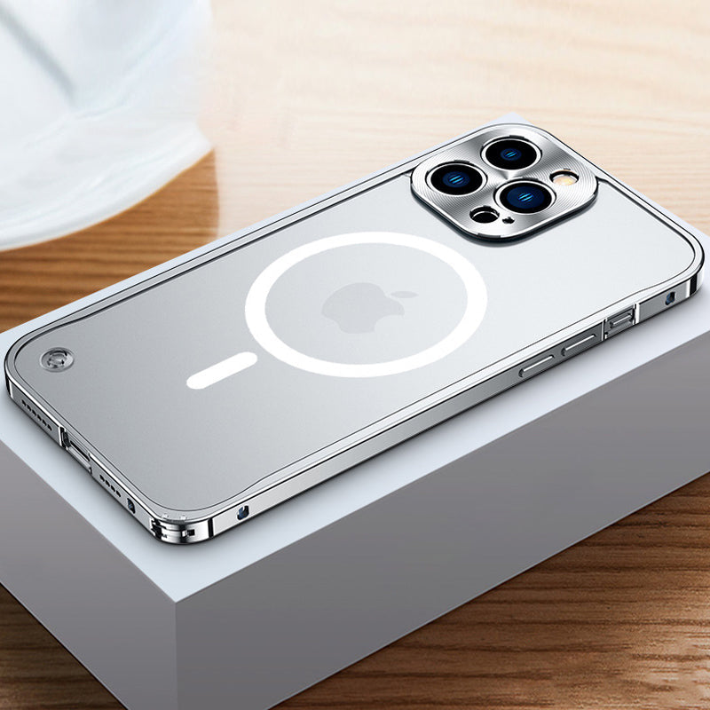 Stilvolles Magnetisches Handyhülle für iPhone mit Metallrahmen