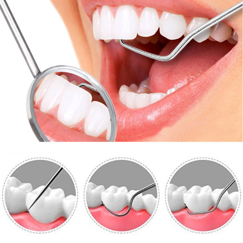 Hochwertiges Edelstahl-Zahnstocher-Set (7 Teile) | Dentisafe