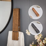 Praktischer Handtuchhalter aus Holz mit Clip