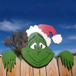Weihnachtszaun Dekoration mit festlichem Motiv