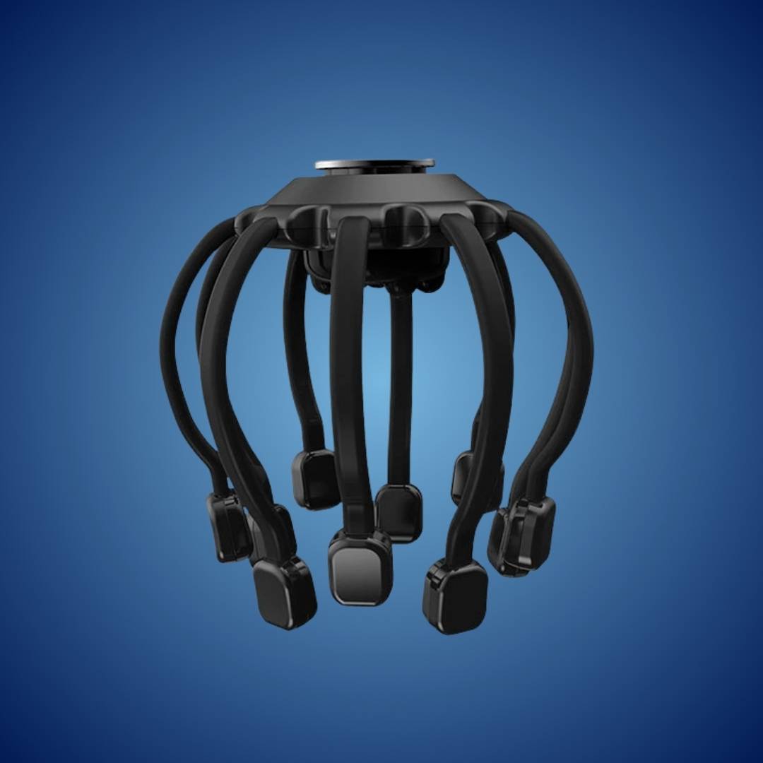 Intelligenter elektrischer Kopfmassagegerät mit 360° Vibration – Stressabbau und Schlafverbesserung
