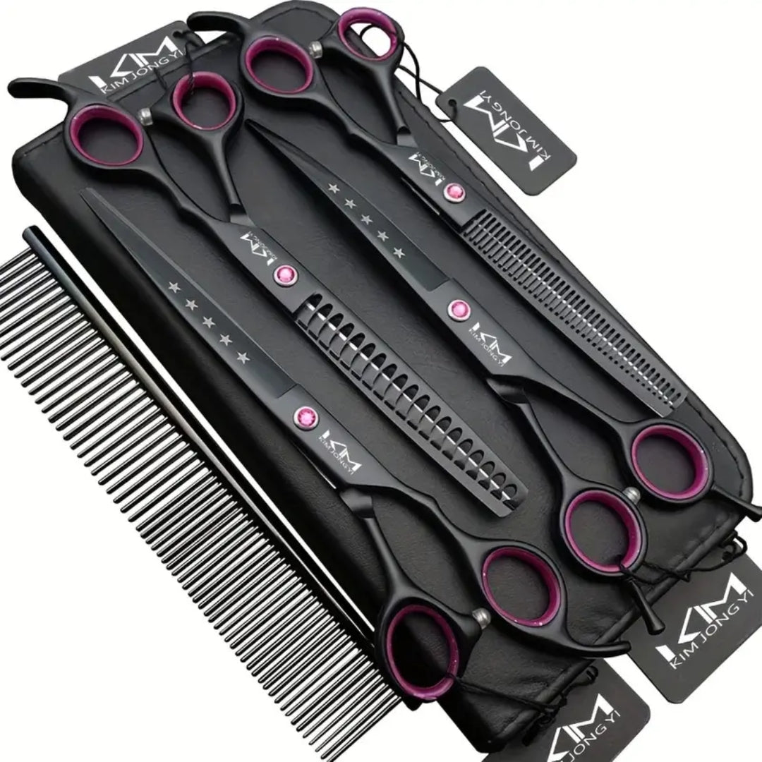 Haustierpflege Set mit Scheren – Komplettes Set für präzise Fellpflege
