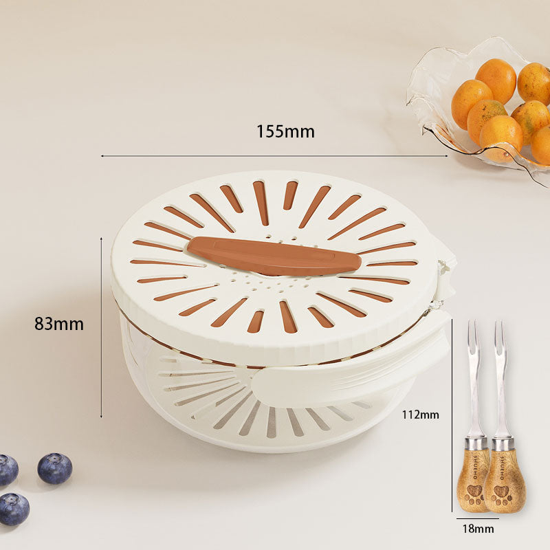 2-in-1 Drainer and Storage Basket – Easy Washing & Storing of Fruits and Vegetables