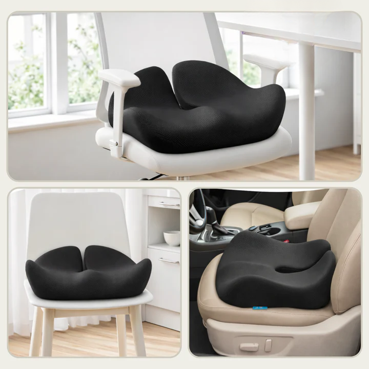 Ergonomisches Sitzkissen aus Memory-Schaum mit rutschfester Unterseite
