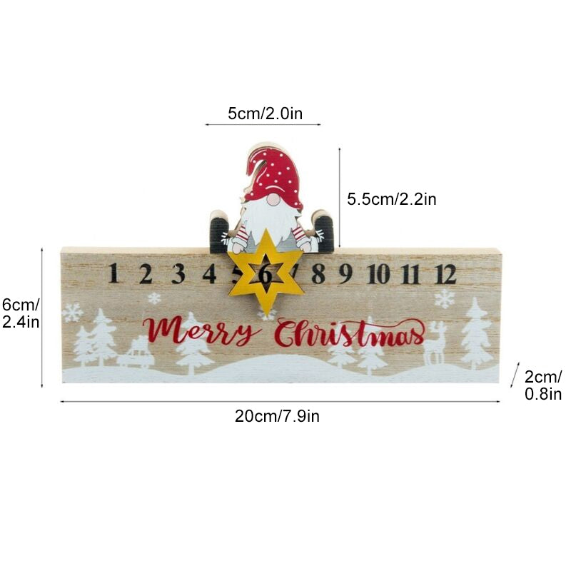 Holzspielzeug Weihnachts-Mobile mit Santa Claus Kalender Ornament