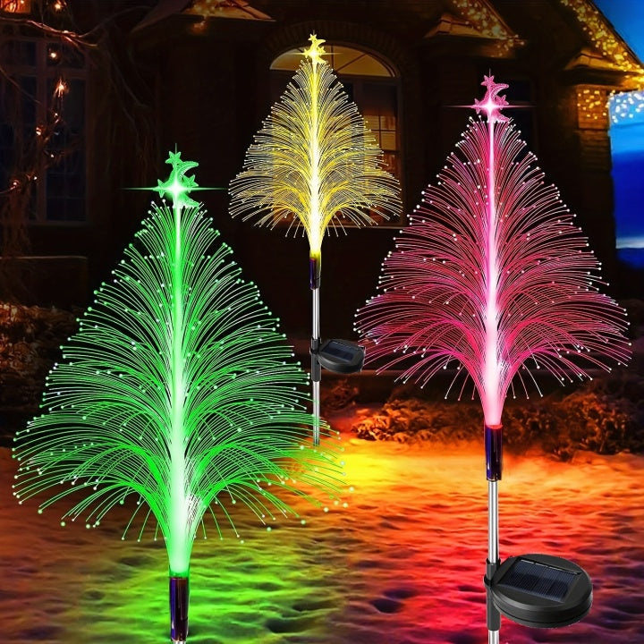 Lichtgarten Solarset – 3 Solarbetriebene LED Gartenlichter mit Farbwechsel