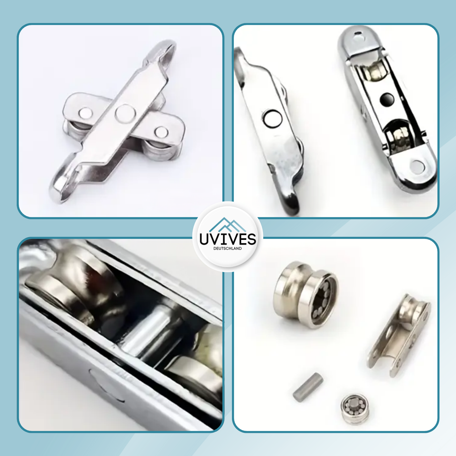 Quiet and smoothly gliding rollers for PVC windows