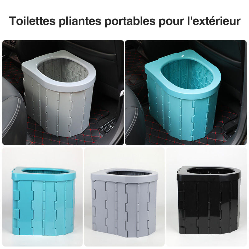 Kompakte Reise-Toilette aus strapazierfähigem Kunststoff