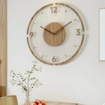 Wanduhr aus Holz mit leiser Mechanik – Modernes Acryl-Design für das Wohnzimmer