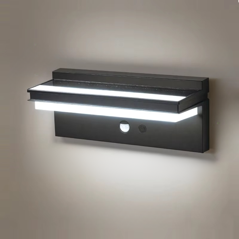 Solarbetriebene LED-Wandleuchte mit Sensor – Wetterfeste Außenbeleuchtung für Garten und Terrasse