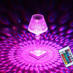 Atmospheric Crystal Table Lamp with Touch Control – 16 Colors
