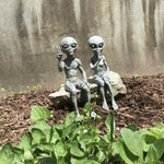 Lustige Alien Gartenfigur – Galaxia