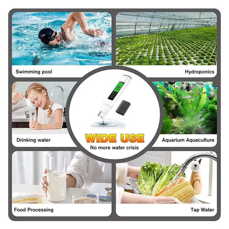 Präziser Wasserqualitätsprüfer mit 4-in-1 Messfunktion