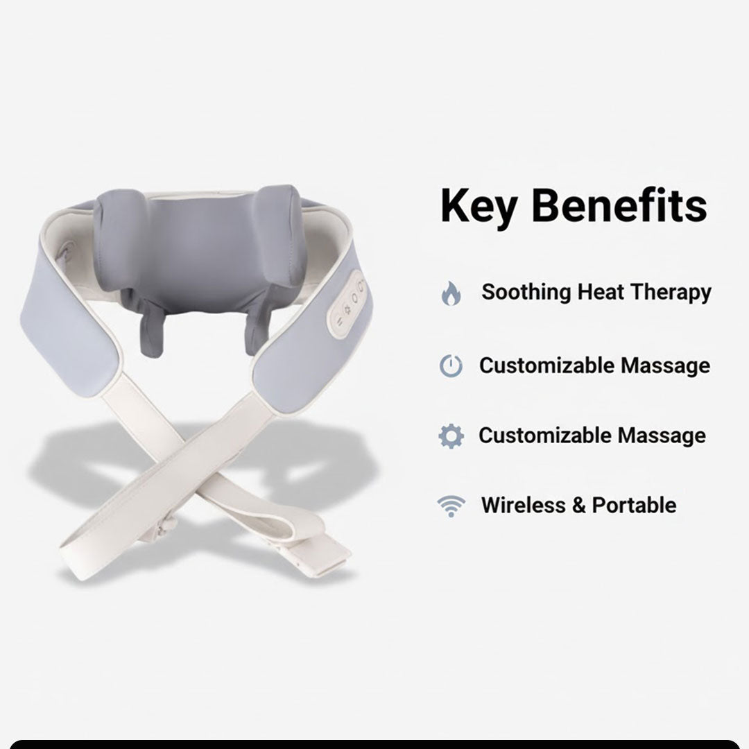 Ergonomischer Nacken- und Schulter-Massager mit Wärmefunktion