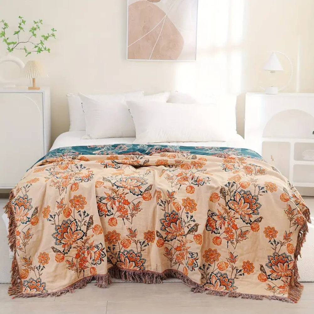 Vielseitige Baumwoll-Decke im Boho-Stil für jedes Zuhause