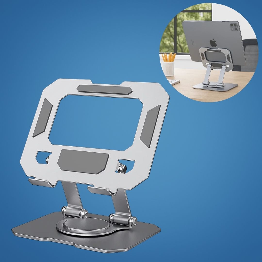 Verstellbarer Tablet-Ständer – Ergonomischer Komfort – Faltbares, rutschfestes Design – Ideal für Arbeit, Studium, Reisen und Videoanrufe