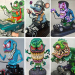 Große Monsterstatue mit wütendem Mund