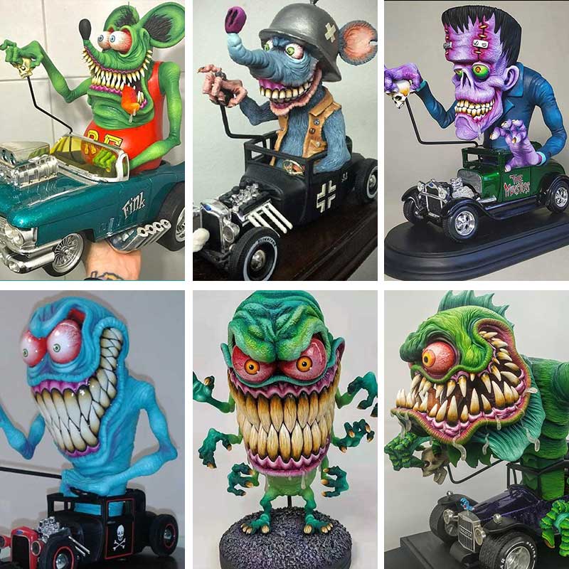 Große Monsterstatue mit wütendem Mund