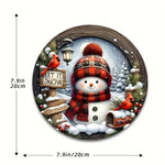 Elegant Winter Wreath | Snowman Design for Festive Accents | Ø 20 cm
