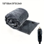 12V Heizbare Auto-Decke - Weiche Fleece-Decke mit Überhitzungsschutz für Auto und Camping