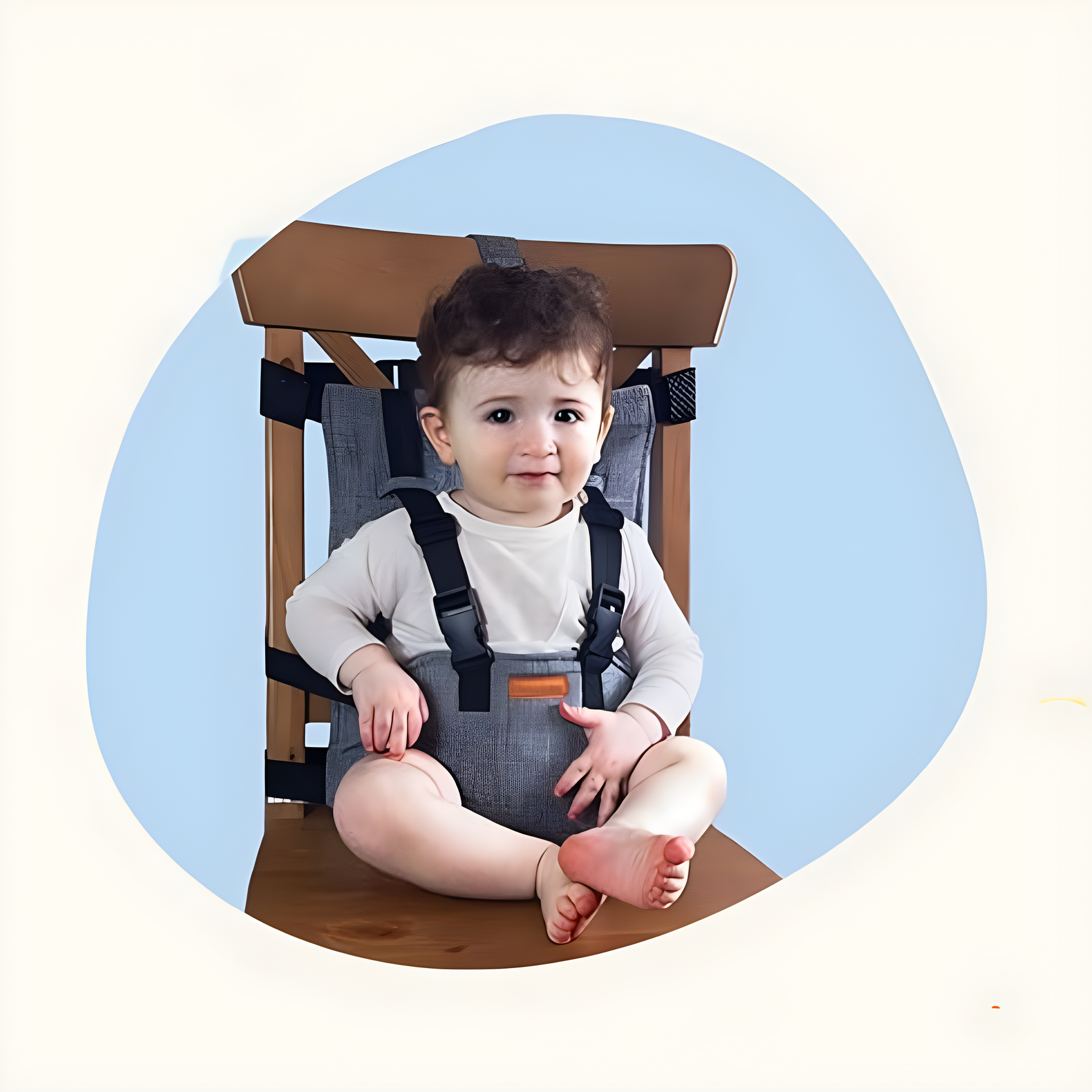 Safe and Portable High Chair for On-the-Go
