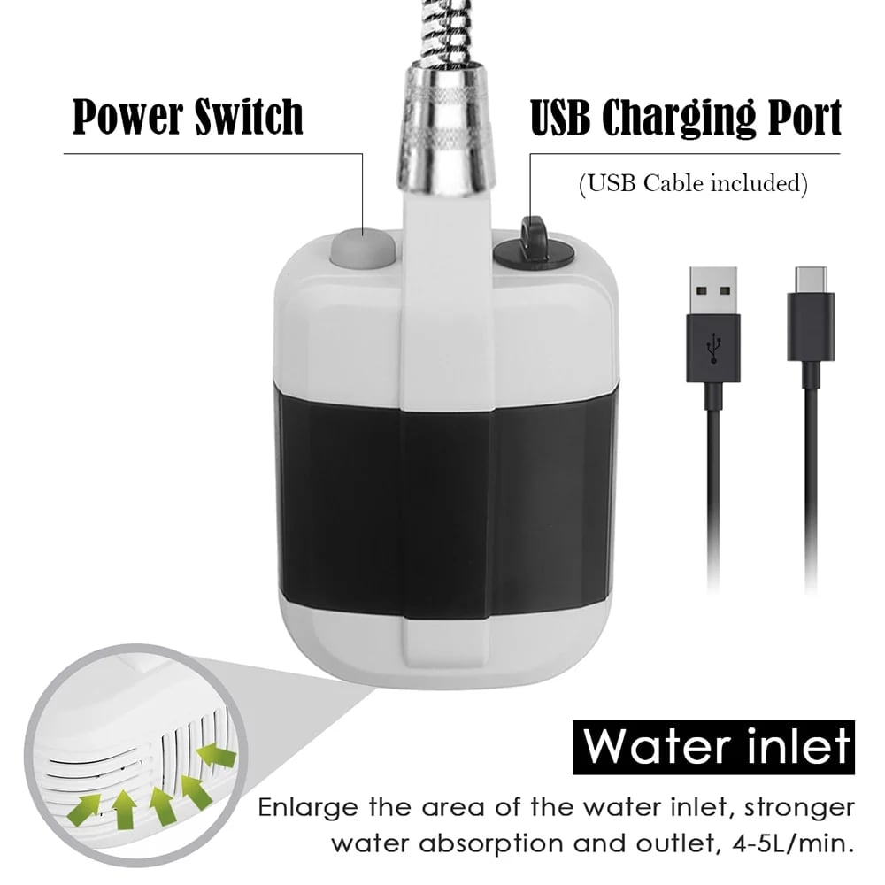 Tragbare USB-Duschen mit Pumpe – Erfrischung überall