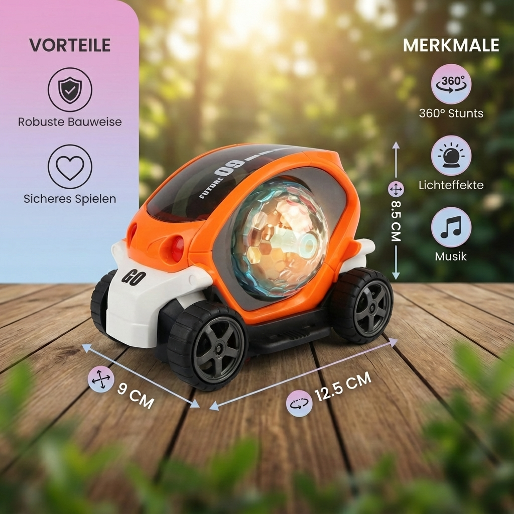 360° Musik Stunt Auto mit Lichteffekten