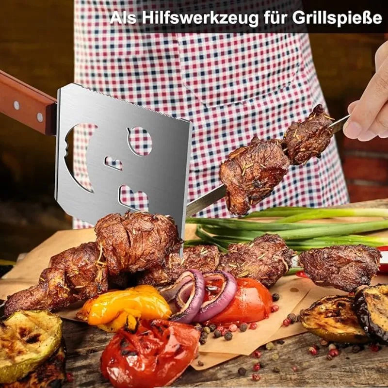 GrillMaster 7-in-1 Multifunctional Stainless Steel Grill Helper