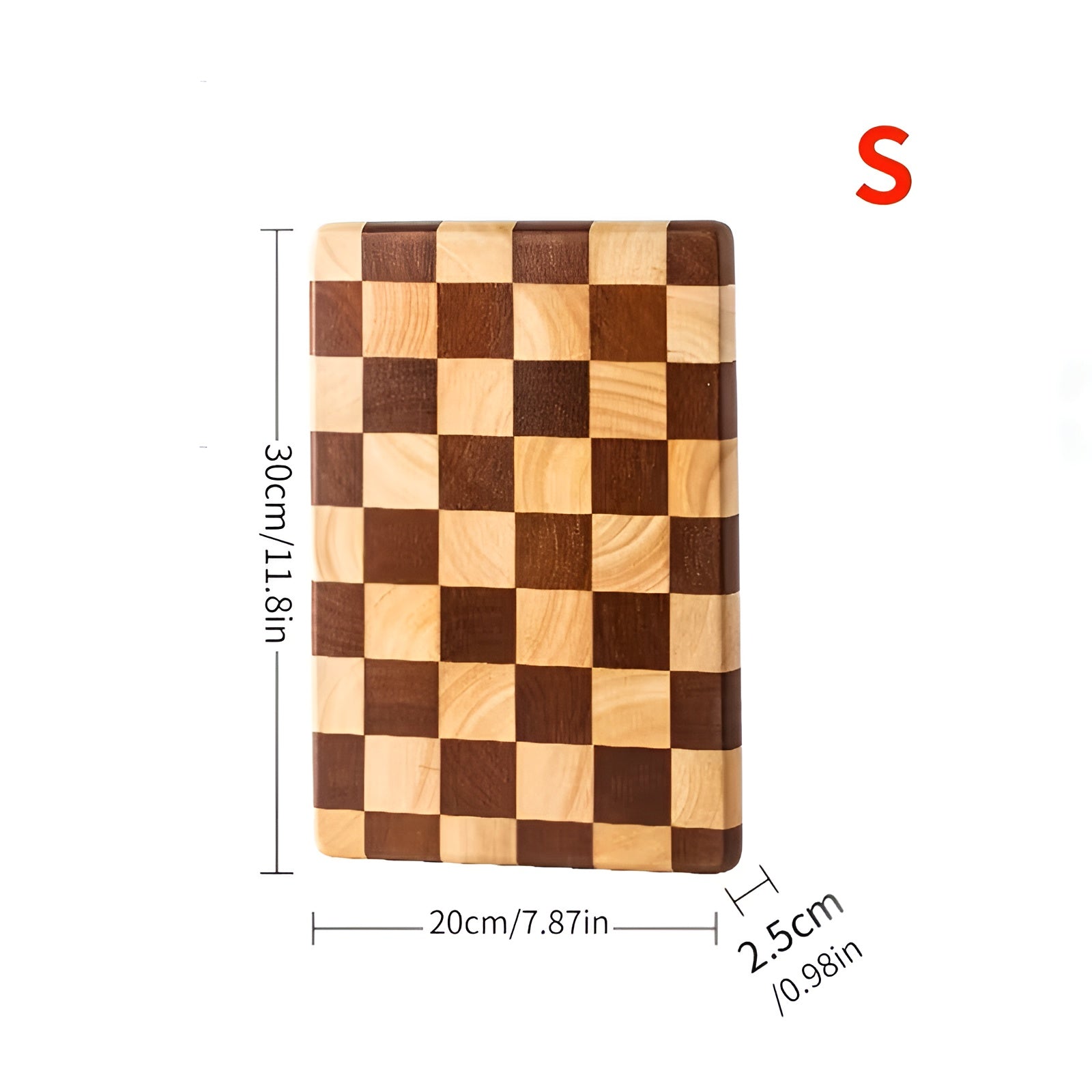 Schneidebrett aus Holz im Schachbrett-Design – Robust und Dekorativ