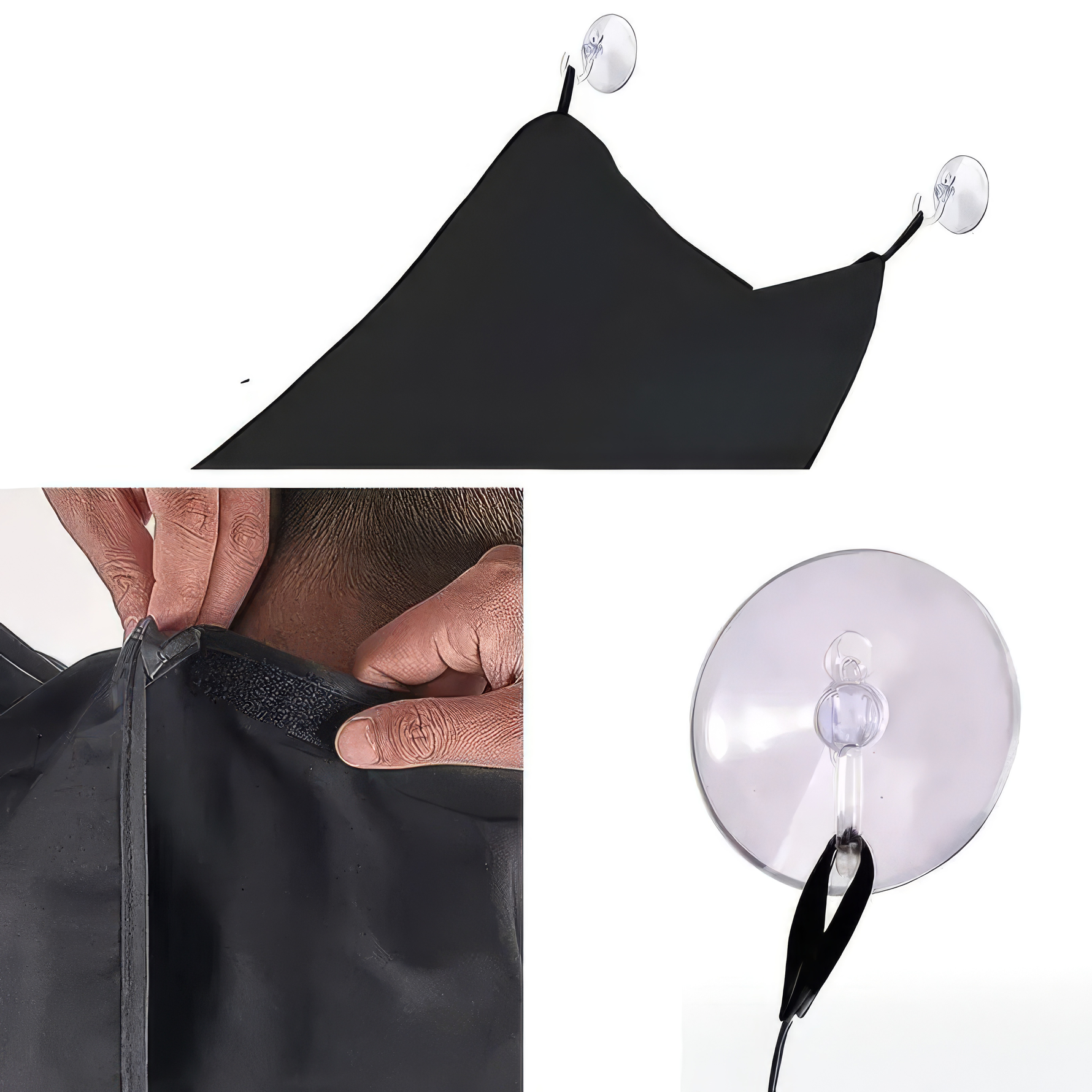 Practical shaving towel with strong suction cup attachment