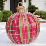 Aufblasbarer Weihnachtsball für den Außenbereich 60 cm – Wetterfeste PVC-Dekoration