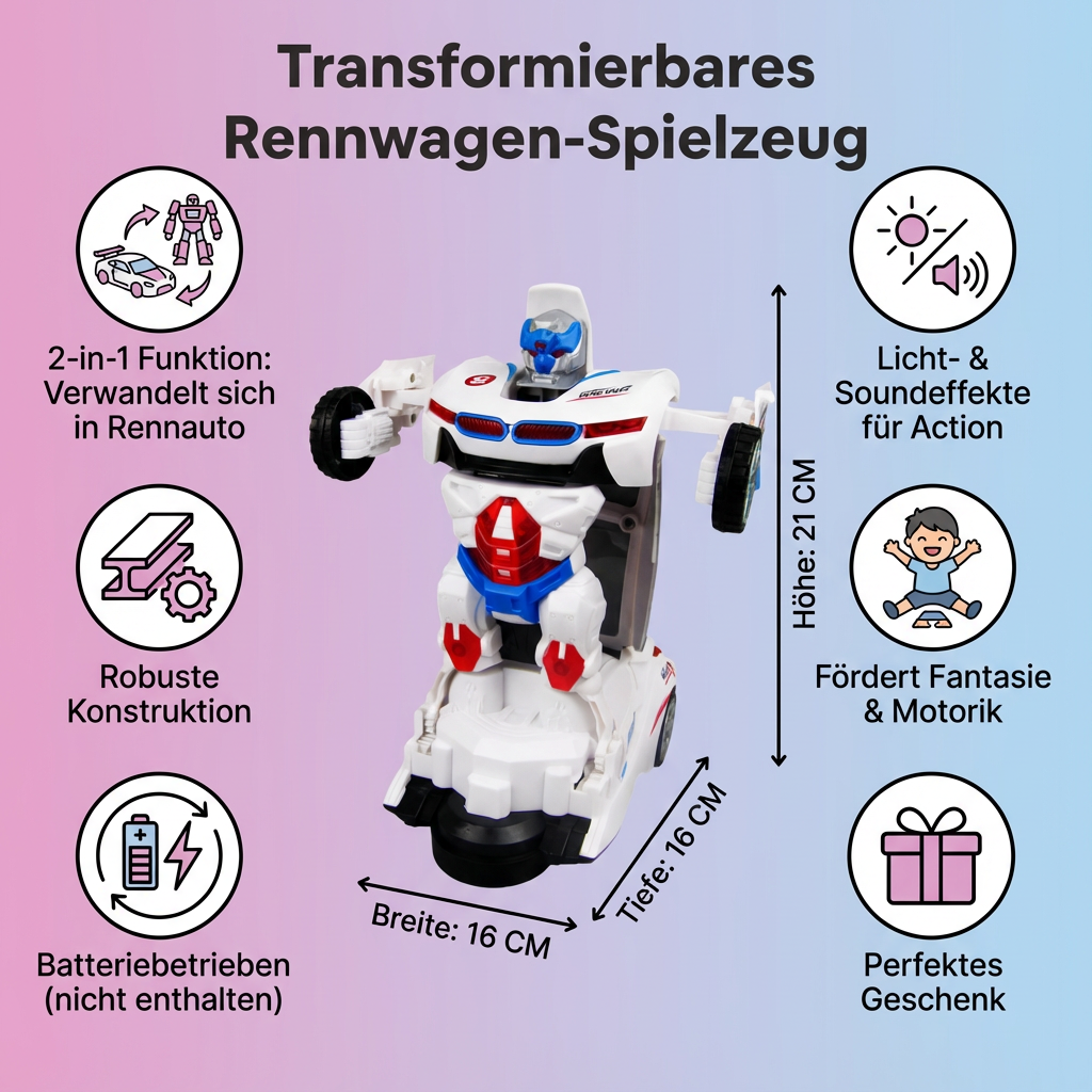 Spielzeugauto mit wandelbarem Design für Kinder