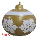 Aufblasbarer Weihnachtsball für den Außenbereich 60 cm – Wetterfeste PVC-Dekoration
