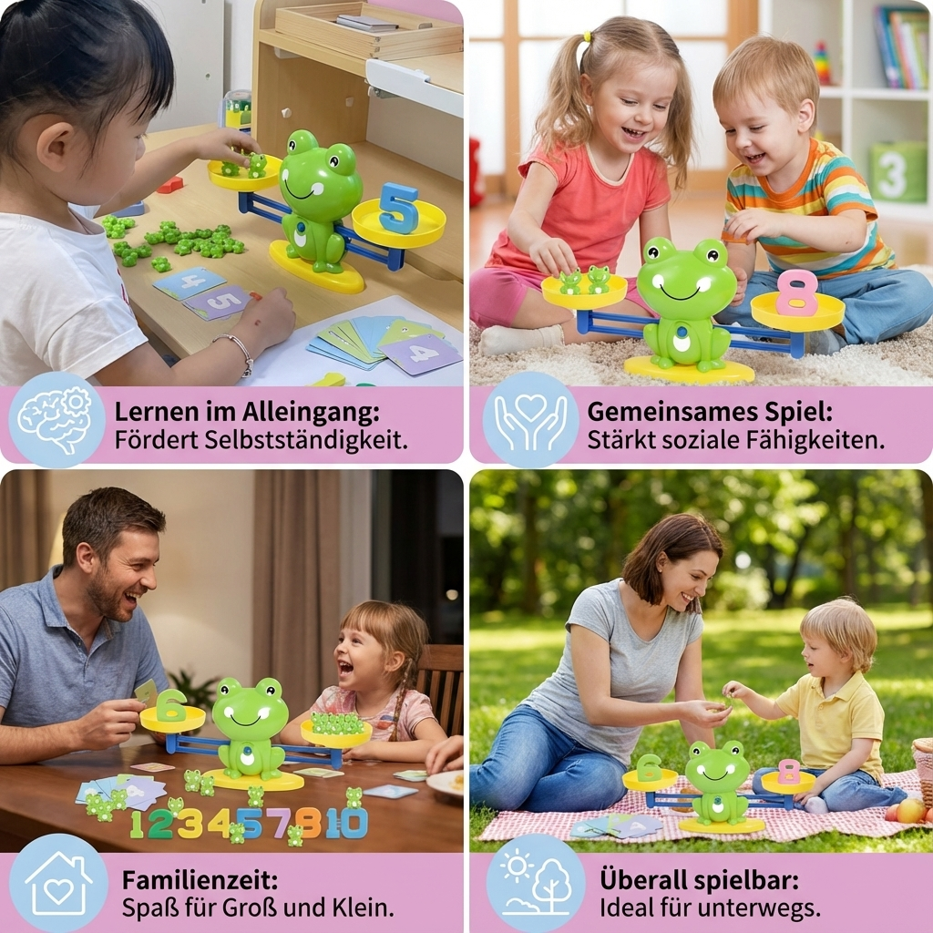 Frosch-Waage für Kinder - Spielzeug zur einfachen Mathematik