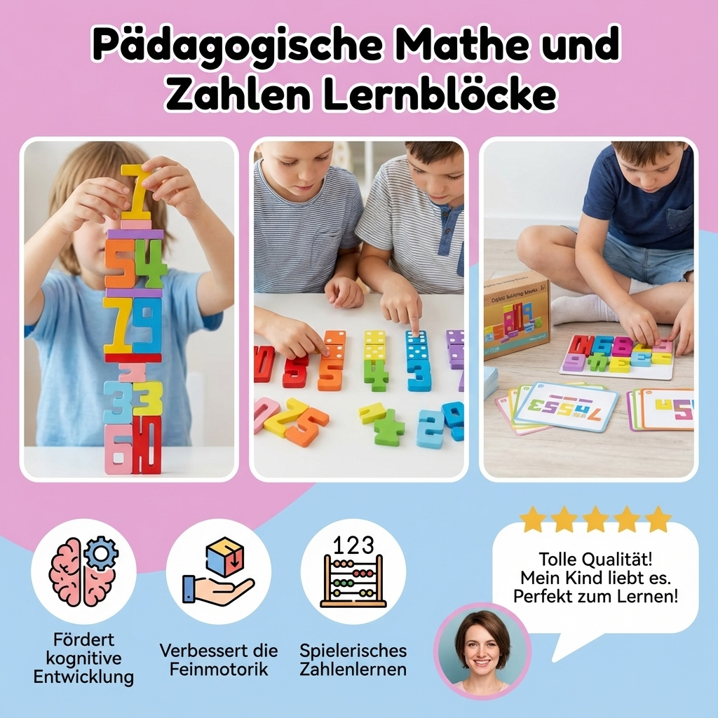 Lernblöcke für Mathe und Zahlen – Pädagogisches Spielzeug