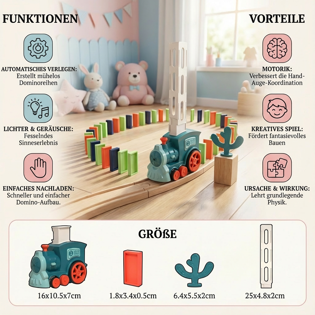 Zugspiel mit Dominokarten