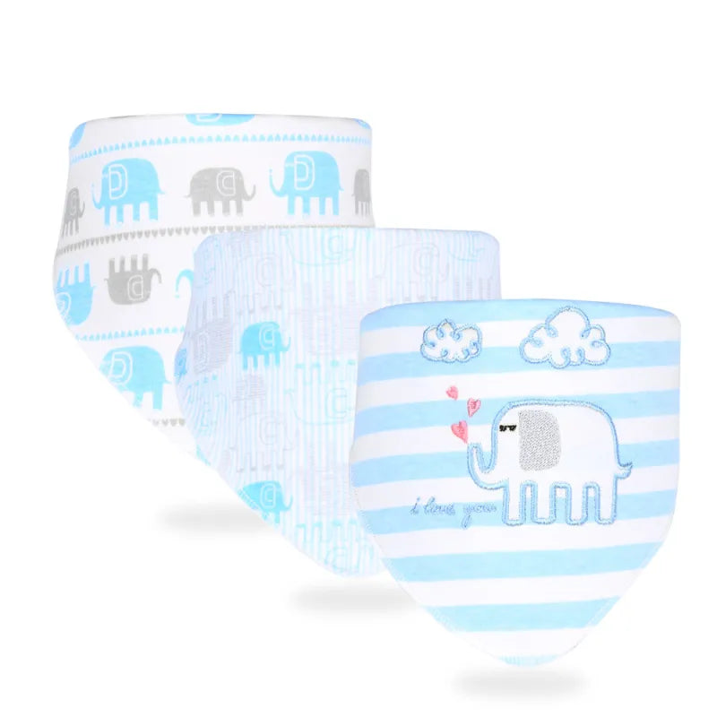 Set aus Dreieckslätzchen für Babys - Weiche Tücher mit süßen Designs