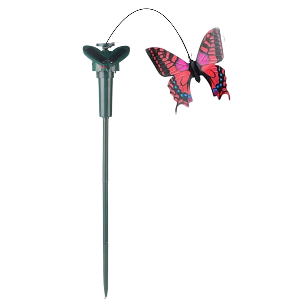 Solar-powered garden ornaments with lively movements