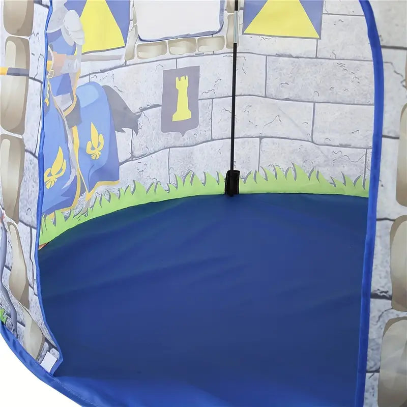 Burgförmiges Spielzelt für Kinder mit Tragetasche