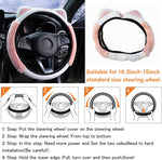 Cozy Steering Wheel Cover with Playful Ear Design