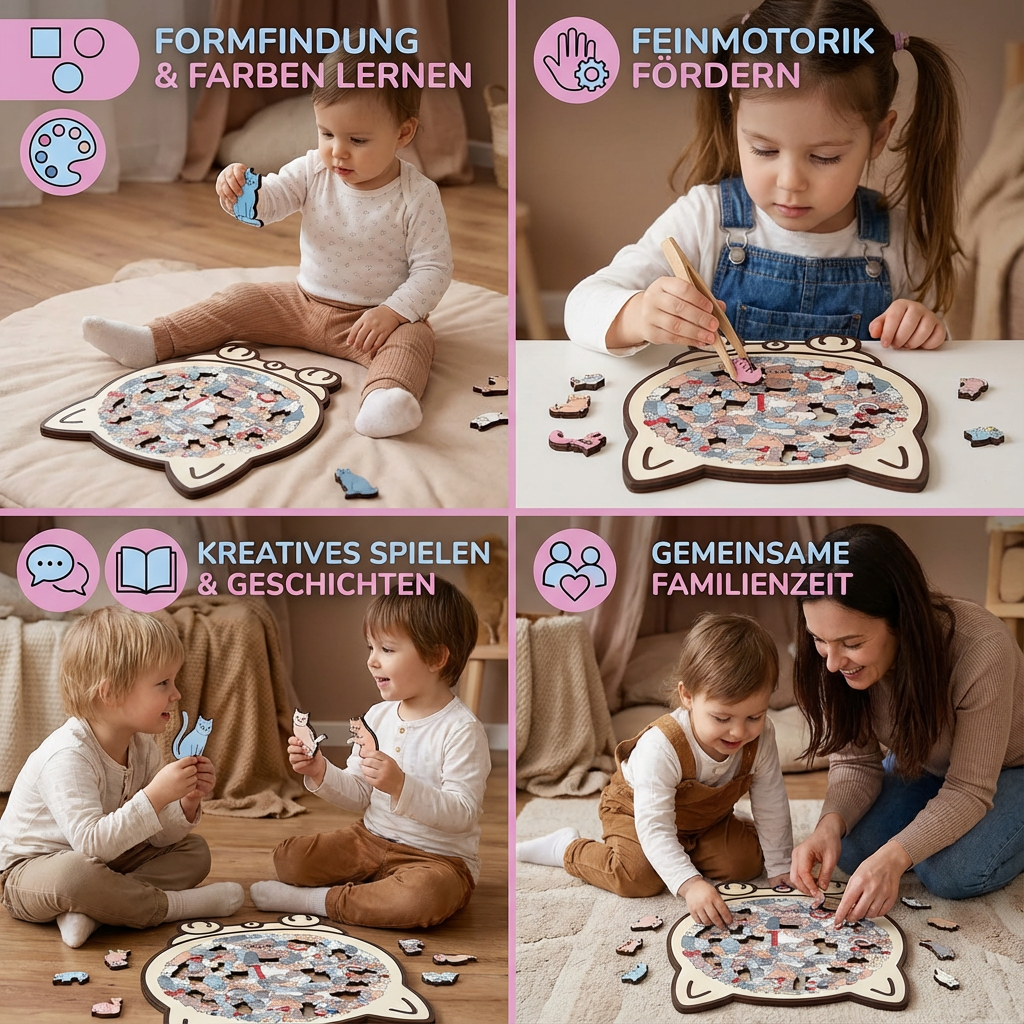 Holzpuzzle für Katzen