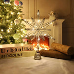 Festlicher Goldstern mit LED-Beleuchtung für den Weihnachtsbaum