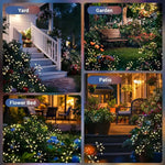 Sonnenblüte Solar-LED-Gartenlampe | Funkelnder Lichteffekt | Wetterfest | 8–12 Stunden Lichtdauer