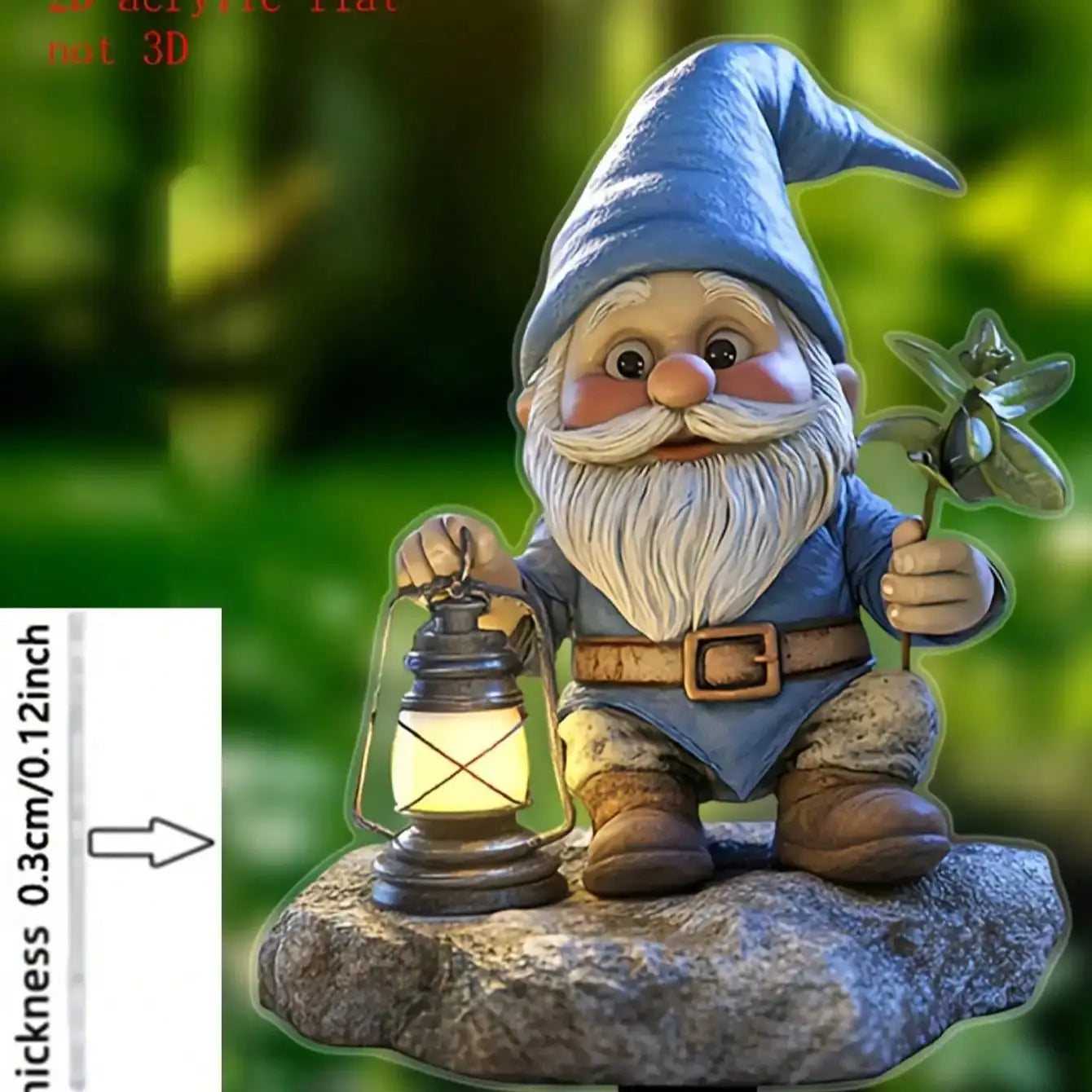 Enchanting garden stake made of weather-resistant acrylic