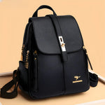 Stylish backpack made of high-quality leather for everyday use