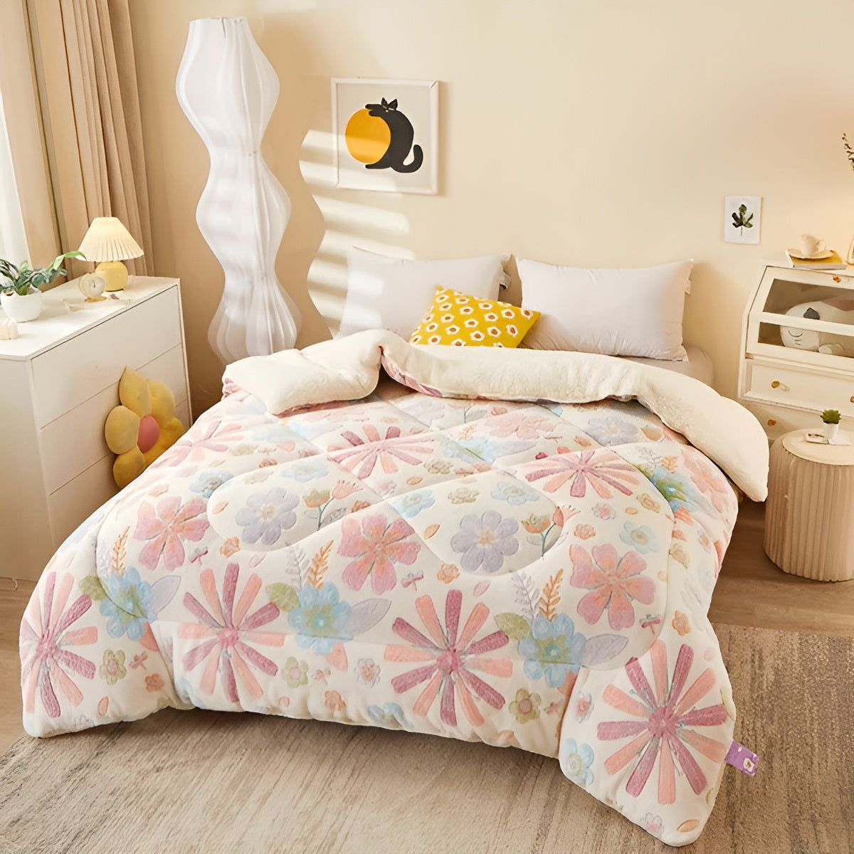 Sleeping Comfort Blanket Blütenzauber | Soft & Easy Care | Elegant Design