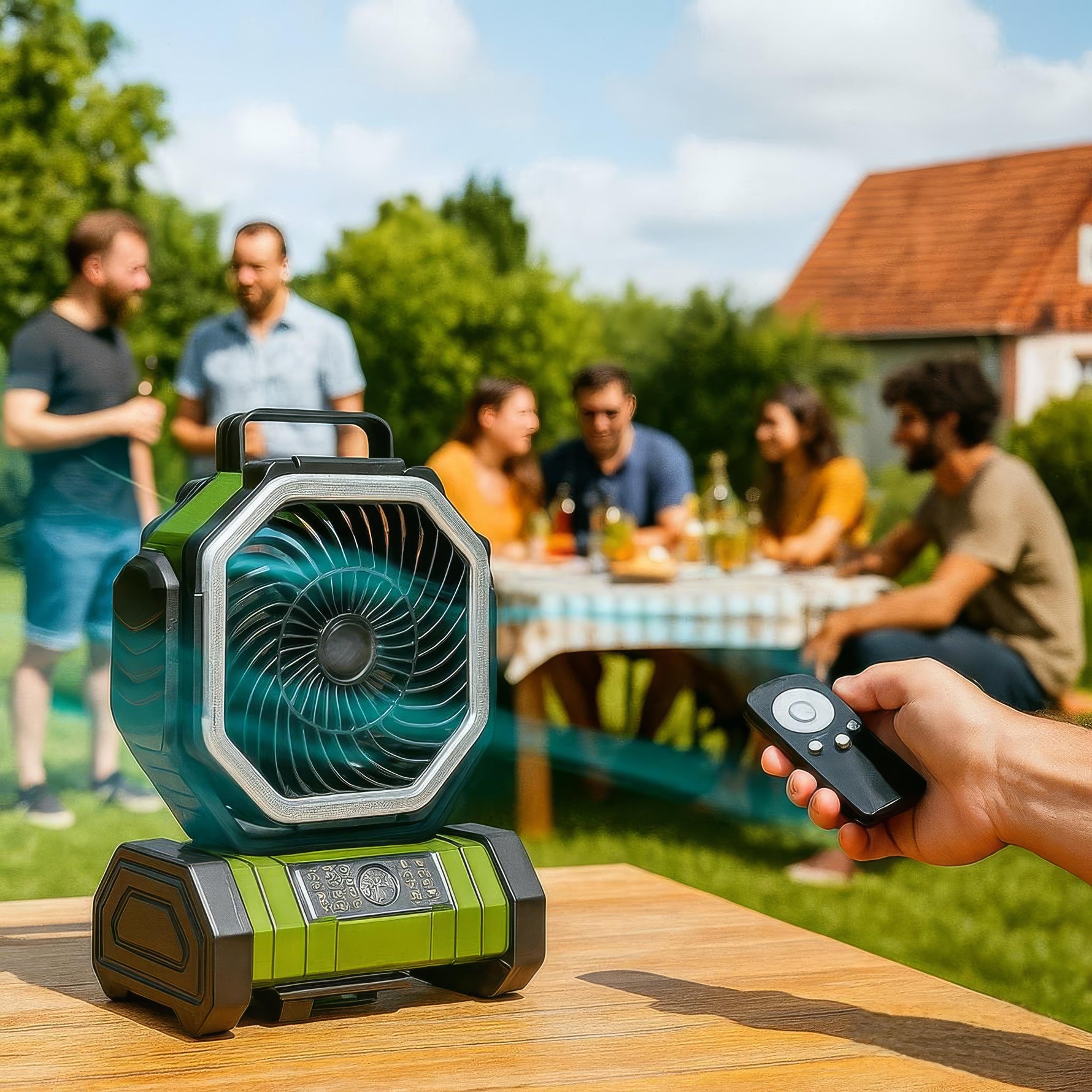 Air Freshener – Portable Pedestal Fan with LED for Outdoor Adventures