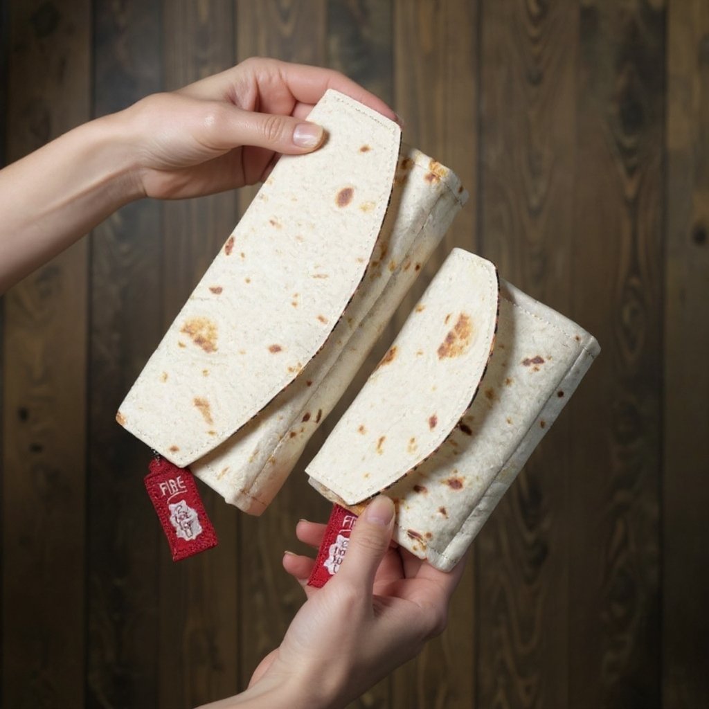 Burrito-inspiriertes Geldbeutel mit Magnetverschluss – Praktische Aufbewahrung