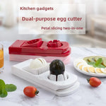 Multifunktionales Küchengerät aus Edelstahl – 2in1 Eier Schneider und Würfler